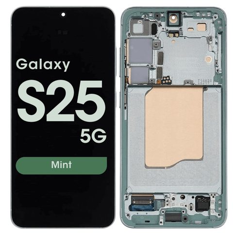 Pantalla OLED con táctil + marco Service Pack para Galaxy S25 5G (S931), Versión US / Internacional, Mint — imagen 1