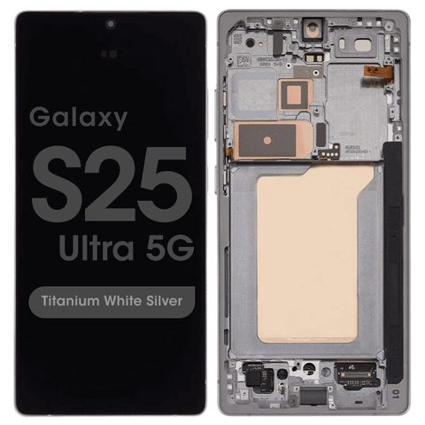 Pantalla OLED con táctil + marco Service Pack para Galaxy S25 Ultra 5G (S938), Titanium White Silver — imagen 1