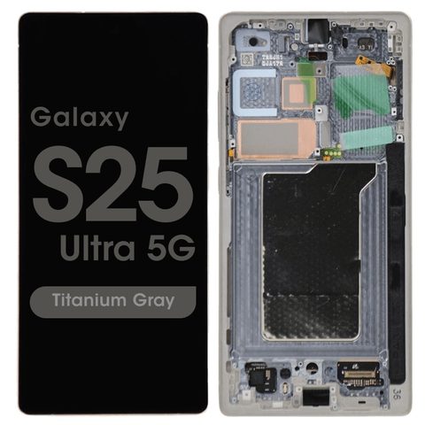 Pantalla OLED con táctil + marco Service Pack para Galaxy S25 Ultra 5G (S938), Titanium Gray — imagen 1