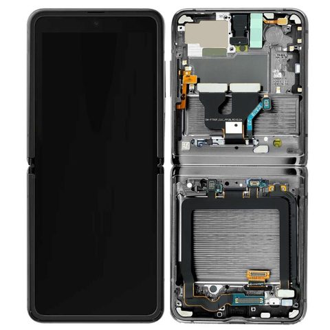 Pantalla OLED con táctil + marco Service Pack para Galaxy Z Flip 5G (F707), Versión US / Internacional, Phantom Black — imagen 1