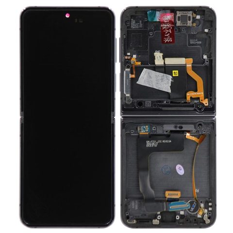Pantalla OLED con táctil + marco Service Pack para Galaxy Z Flip 4 (F721), Versión US, Graphite — imagen 1