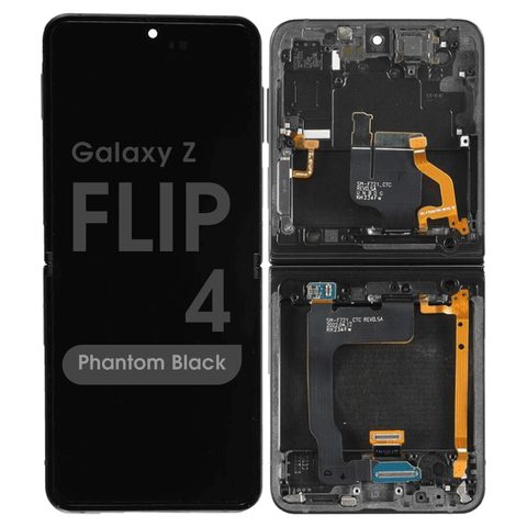Pantalla OLED con táctil + marco Service Pack para Galaxy Z Flip 4 (F721), Phantom Black — imagen 1