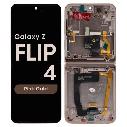 Pantalla OLED con táctil + marco Service Pack para Galaxy Z Flip 4 (F721), Versión US / Internacional, Pink Gold — imagen 1