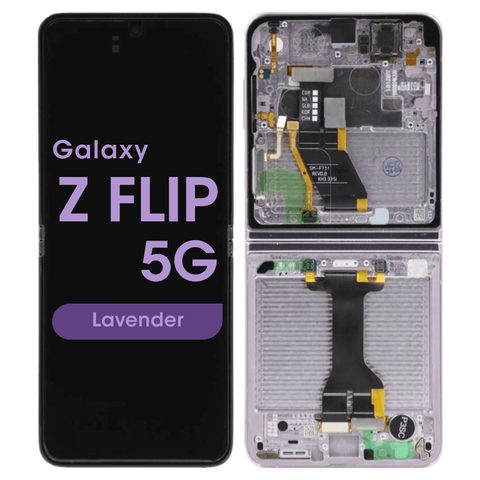 Pantalla OLED con táctil + marco Service Pack para Galaxy Z Flip 5 5G (F731), Lavender — imagen 1