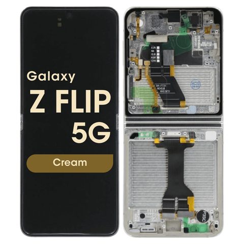Pantalla OLED con táctil + marco Service Pack para Galaxy Z Flip 5 5G (F731), Cream — imagen 1
